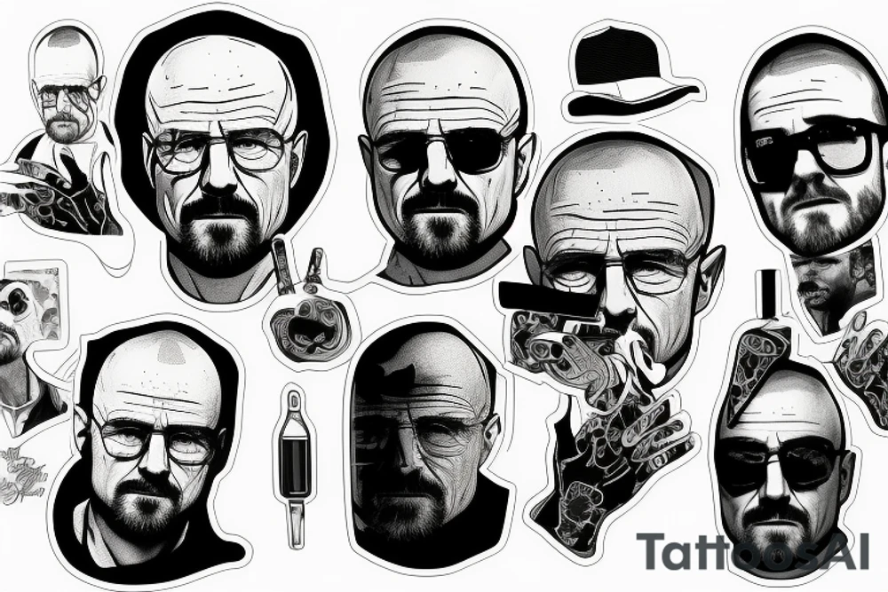 Walter white and Jesse pinkman tattoo idea