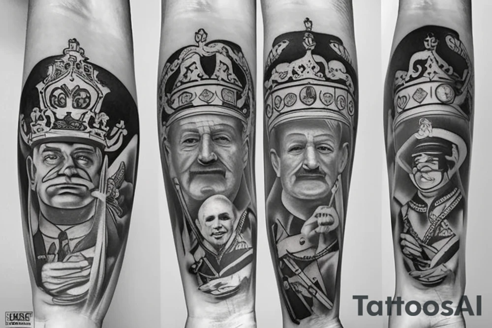 Queens guard and Liverpool and granddad tattoo idea
