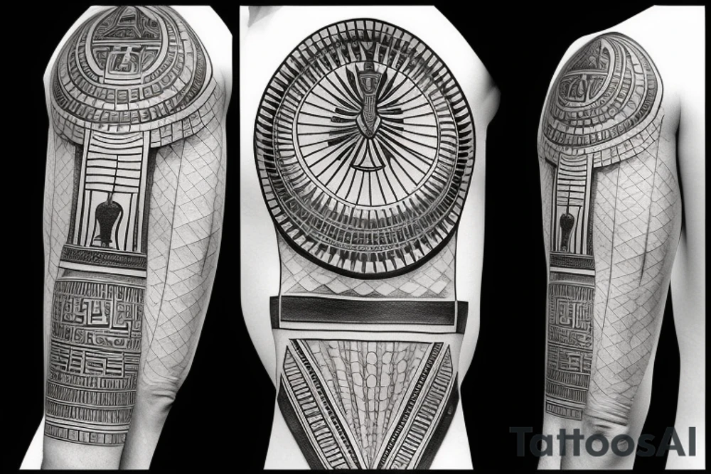 Egyptian pantheon battling tattoo idea