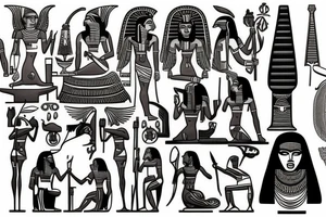 Egyptian gods battling tattoo idea