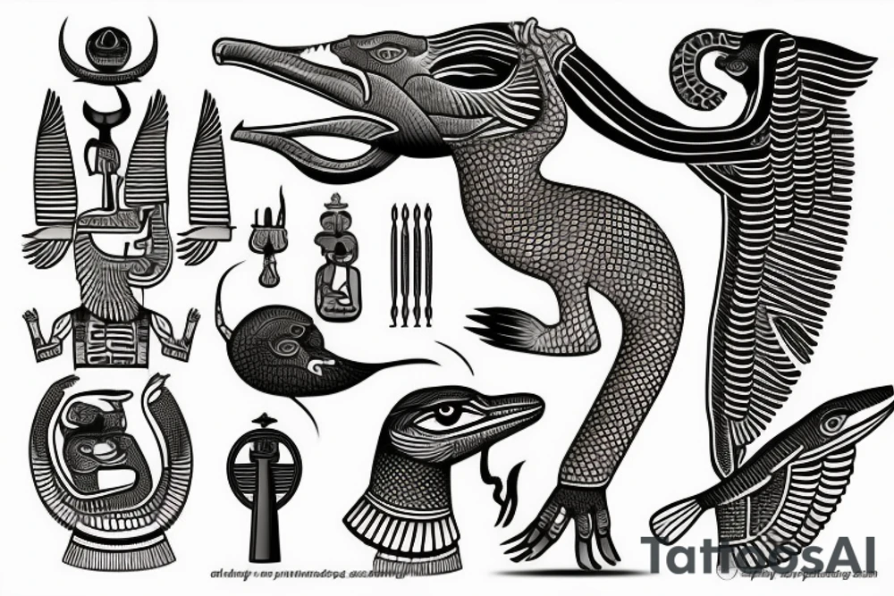 Egyptian god sobek tattoo idea