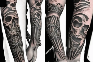 Skeleton hand shoulder tattoo idea