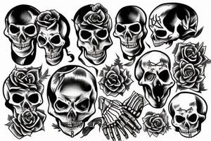 Skeleton hand shoulder tattoo idea
