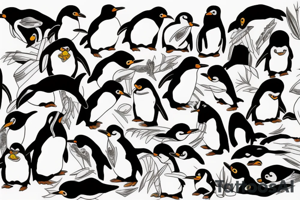 penguin tattoo idea