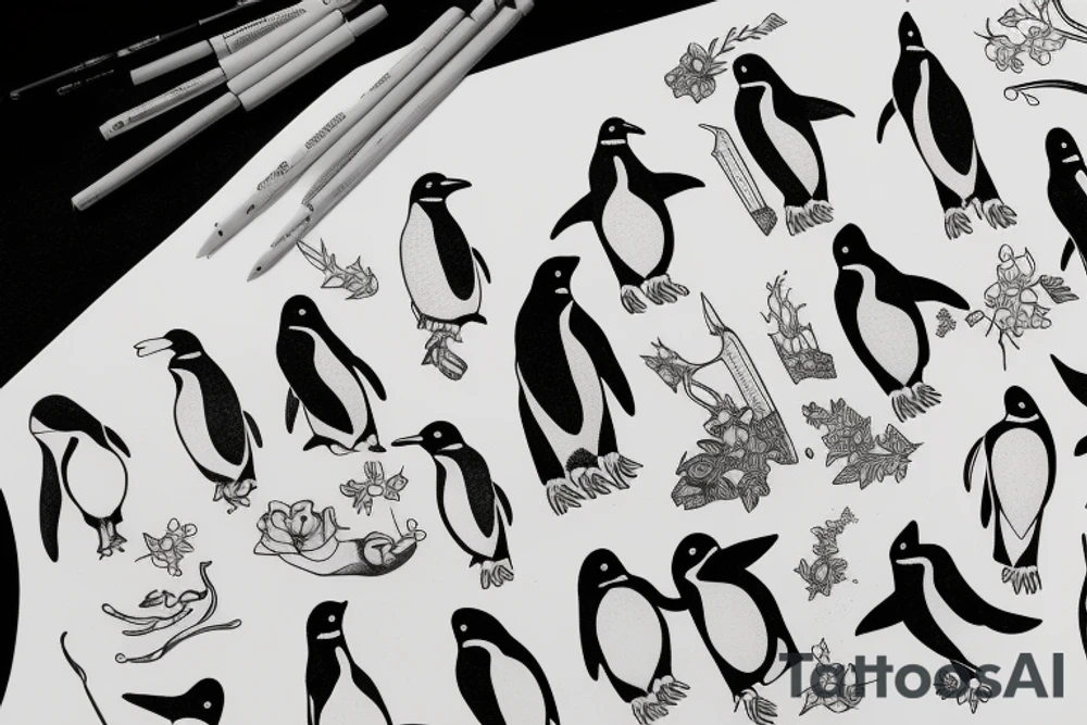 penguin tattoo idea