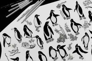 penguin tattoo idea