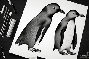 penguin tattoo idea