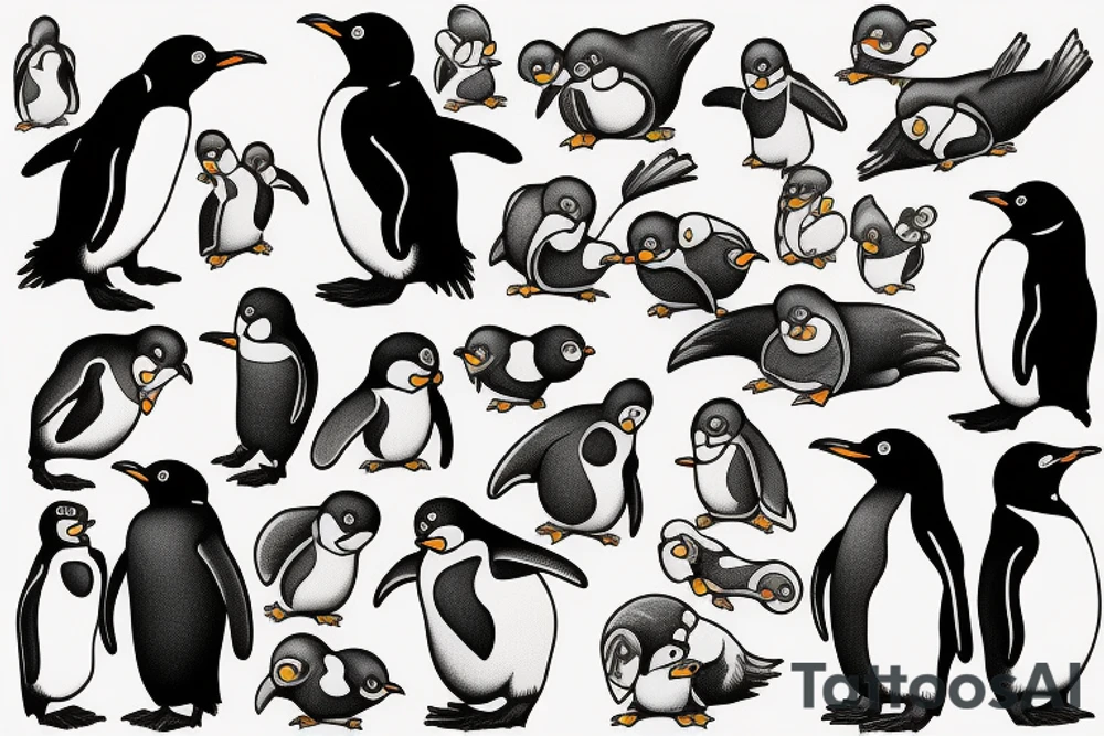 penguin tattoo idea