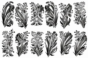 Floral Sleeve. Lily of the Valley tattoo idea