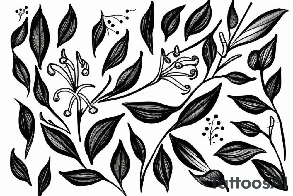 Floral Sleeve. Lily of the Valley tattoo idea