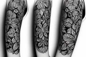 Floral Sleeve. Lily of the Valley tattoo idea