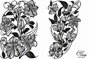 Floral Sleeve. Lily of the Valley tattoo idea