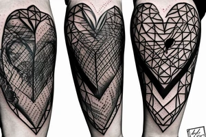 A biological heart in a cage tattoo idea