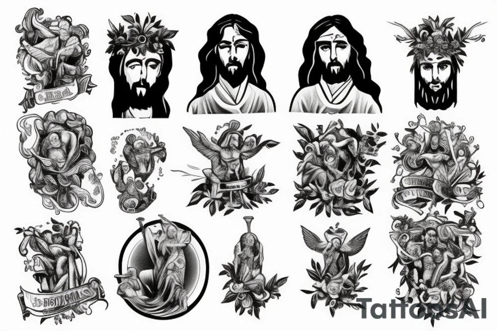 jesus christ cool tattoo idea
