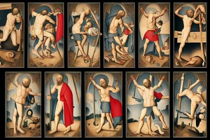 Saint Peter being crucified upside down tattoo idea