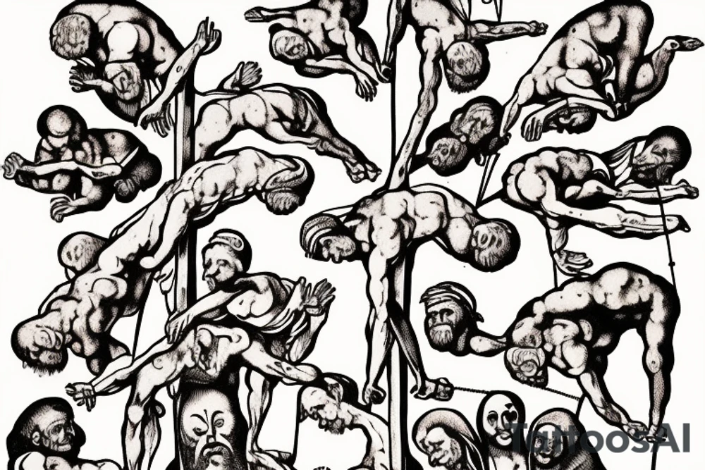 Saint Peter being crucified upside down tattoo idea