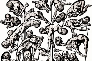 Saint Peter being crucified upside down tattoo idea