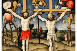 Saint Peter being crucified upside down tattoo idea