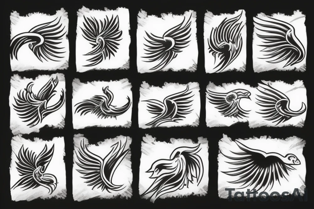 phoenix simple tattoo idea