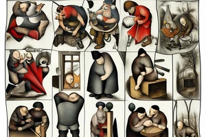Man crying in window tattoo idea