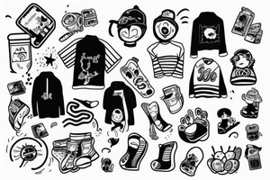 a mobile and a jumper that reminds you of someone tattoo idea