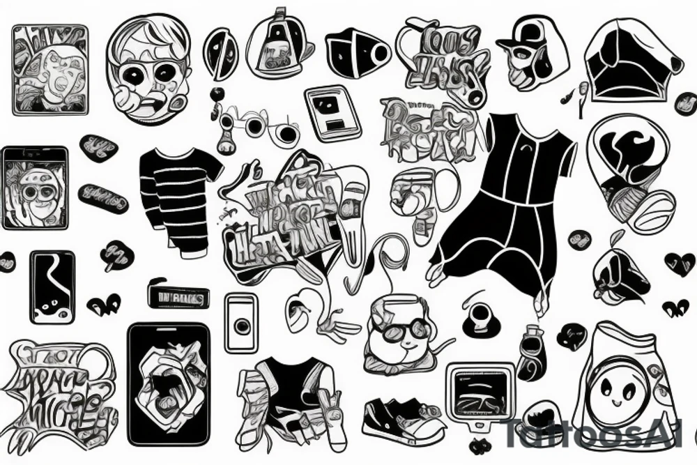 a mobile and a jumper that reminds you of someone tattoo idea