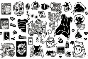 a mobile and a jumper that reminds you of someone tattoo idea