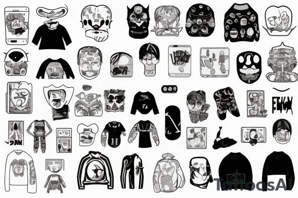 a mobile and a jumper that reminds you of someone tattoo idea