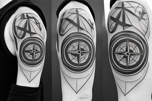 minimalist compass, cessna 180 plane, juan14:6, australia, coordinates of sydney australia tattoo idea