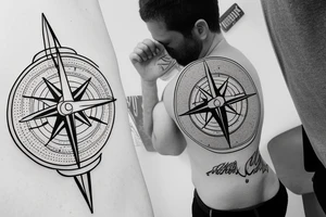 minimalist compass, cessna 180 plane, juan14:6, australia, coordinates of sydney australia tattoo idea