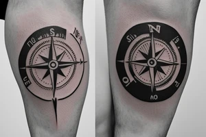 minimalist compass, cessna 180 plane, juan14:6, australia, coordinates of sydney australia tattoo idea