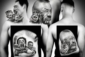 Lionel father strong with three cubs strong independant tattoo idea