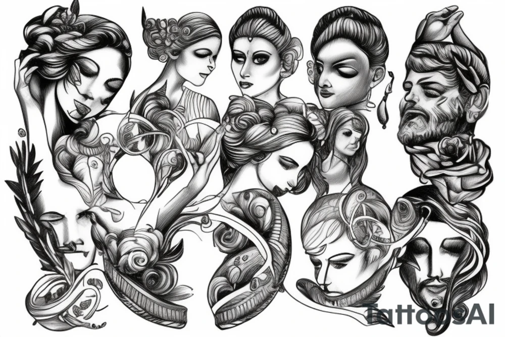 Greek god withbrise tattoo idea