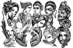 Greek god withbrise tattoo idea