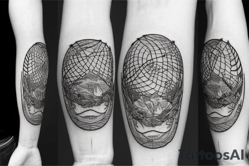 Nature with two pockets watches tattoo idea