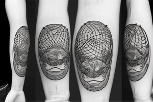 Nature with two pockets watches tattoo idea