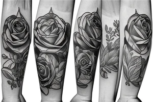 Nature with two pockets watches tattoo idea