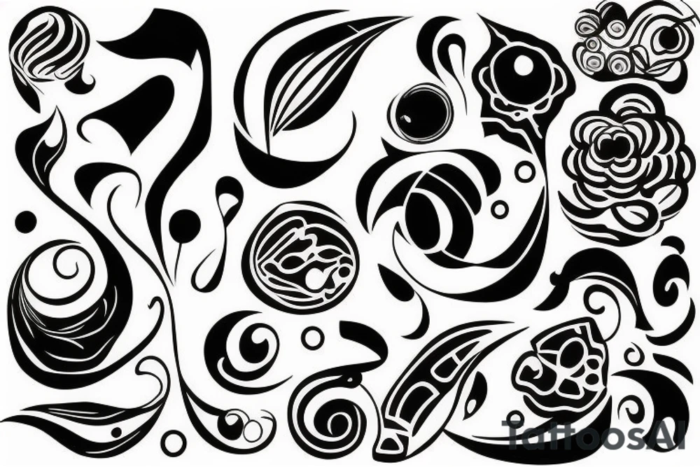 abstract shapes tattoo idea