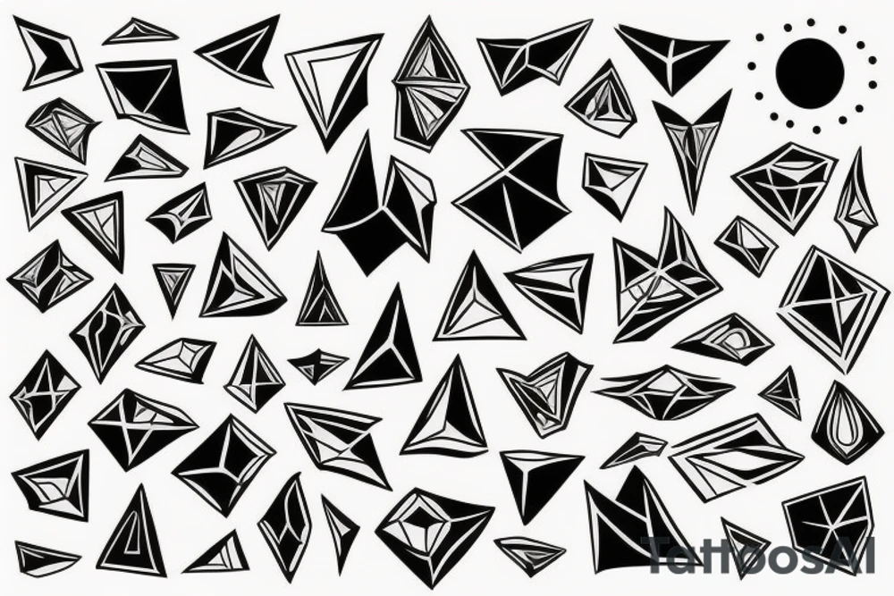 abstract shapes tattoo idea