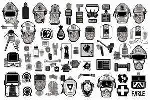 hacker, paramedic, firefighter, army, explosives, computer, technology, loss, pain, trauma, moving on tattoo idea