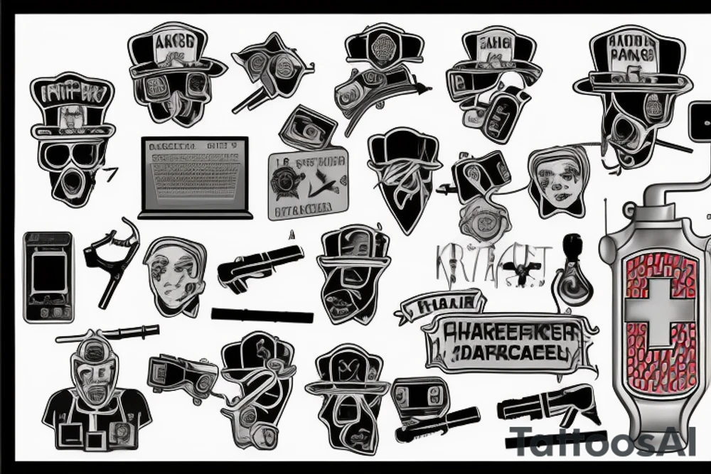 hacker, paramedic, firefighter, army, explosives, computer, technology, loss, pain, trauma, moving on tattoo idea