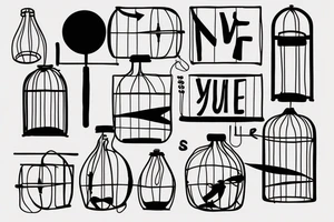 Cage with writing that says "are you sure what side you're on?" tattoo idea