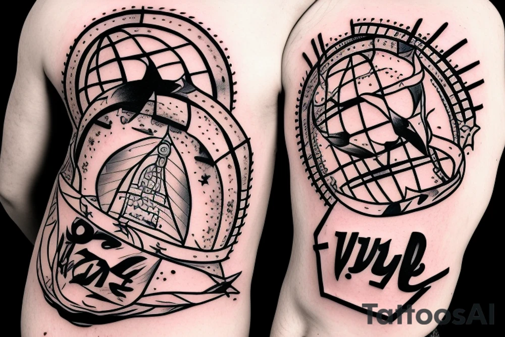 Cage with the text "are you sure what side you're on?" tattoo idea
