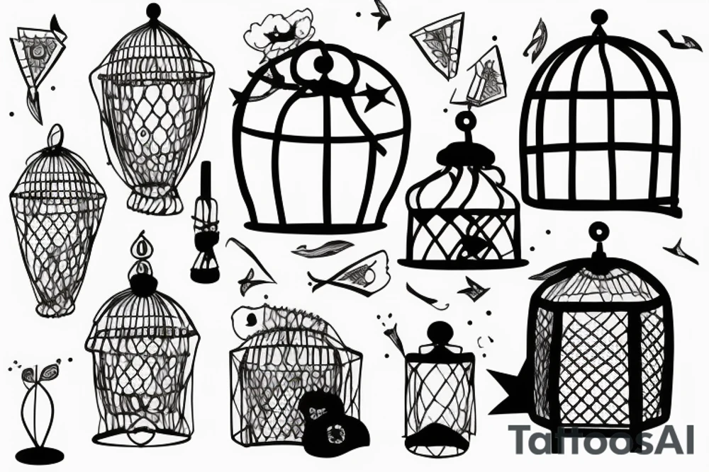 Cage that you put yourself in tattoo idea