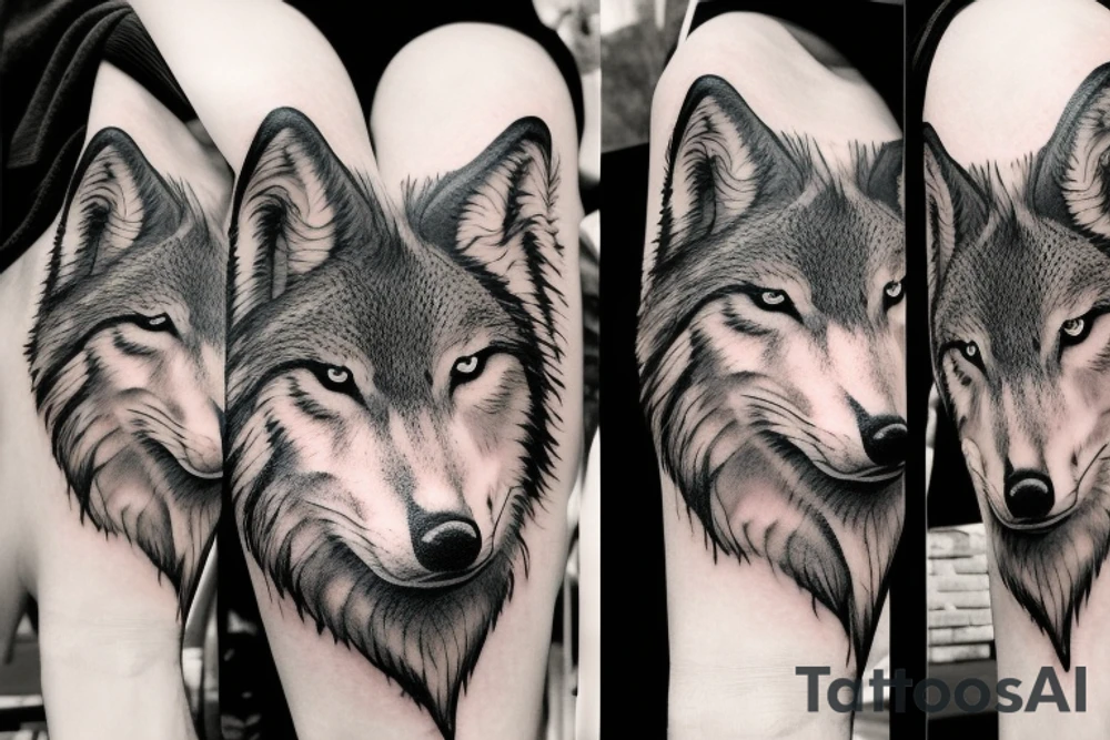 Forest wolf's tattoo idea