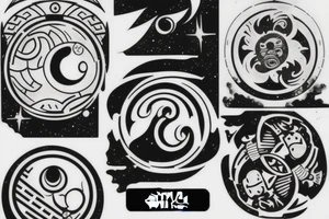 yin yang symbol themed star wars tattoo idea