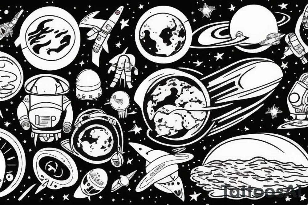Astronaut in space but it's water like tattoo idea Astronaut in space but it's water like tattoo idea