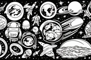 Astronaut in space but it's water like tattoo idea