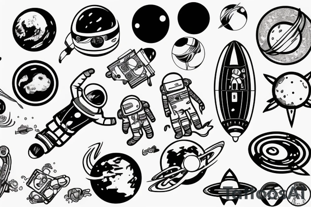 Astronaut in space but it's water like tattoo idea Astronaut in space but it's water like tattoo idea