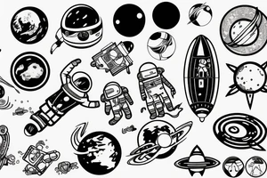 Astronaut in space but it's water like tattoo idea